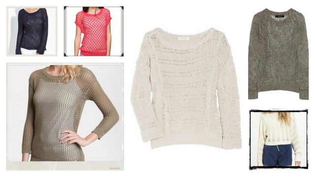 Mesh sweaters openknit sweaters
